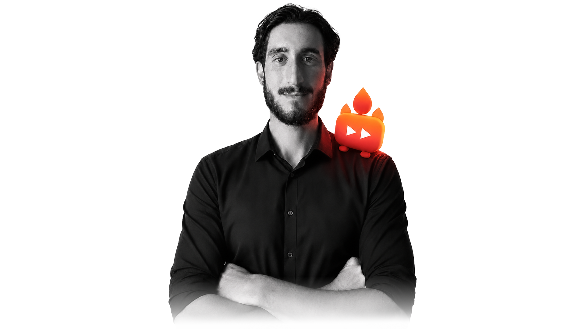 Antonio Lucerino con la mascotte ManFire